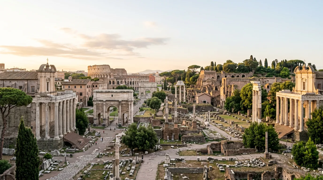 Ruiny Forum Romanum w Rzymie