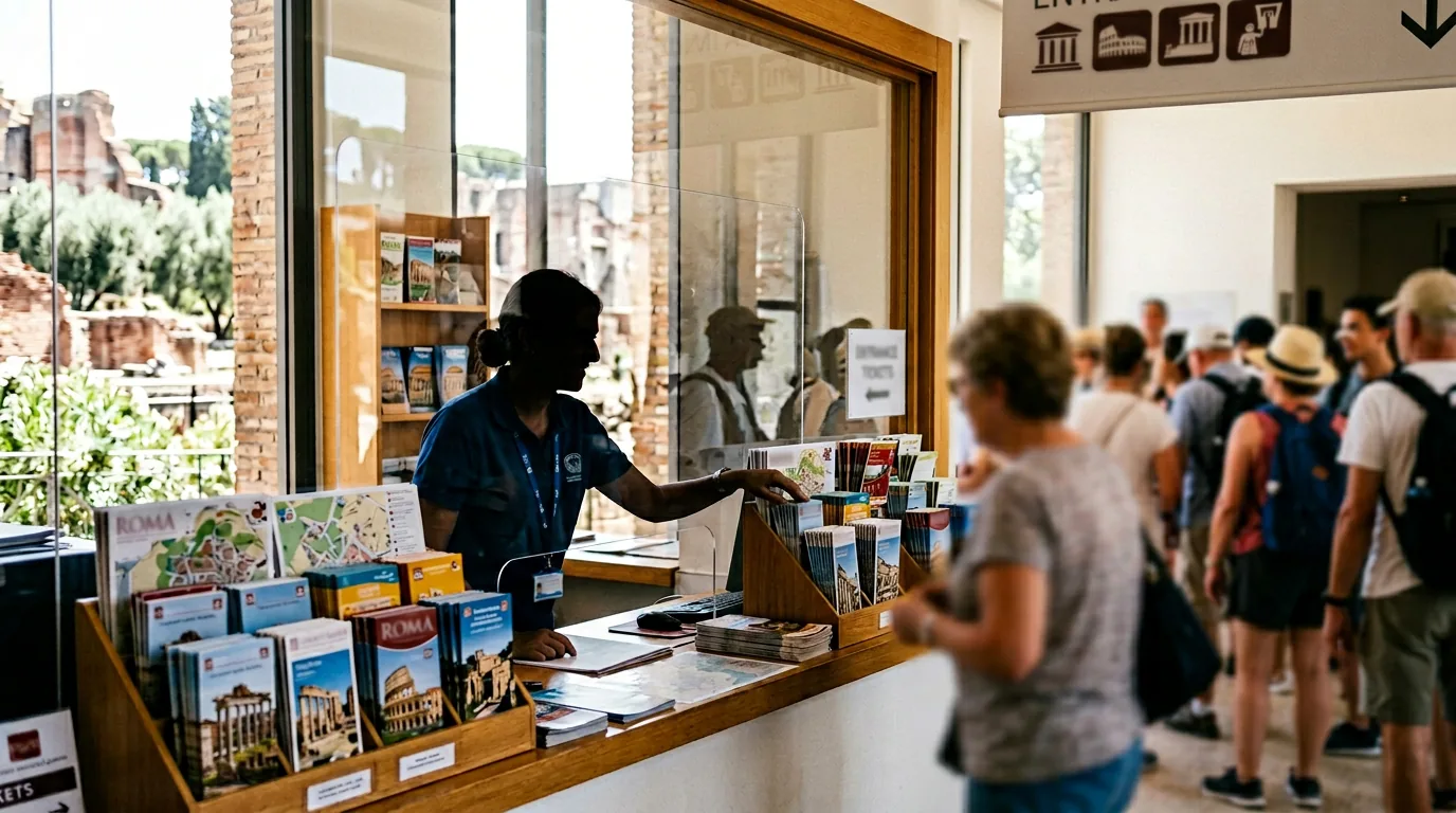 Okienko kasowe centrum obsługi zwiedzających
